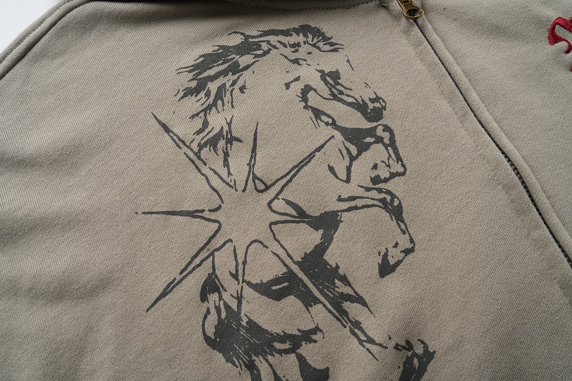 3-6-5.shop Graphic Zip-Up Hoodie
