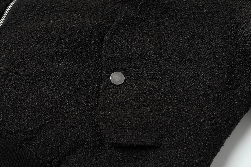 3-6-5.shop Textured Star Bomber Jacket