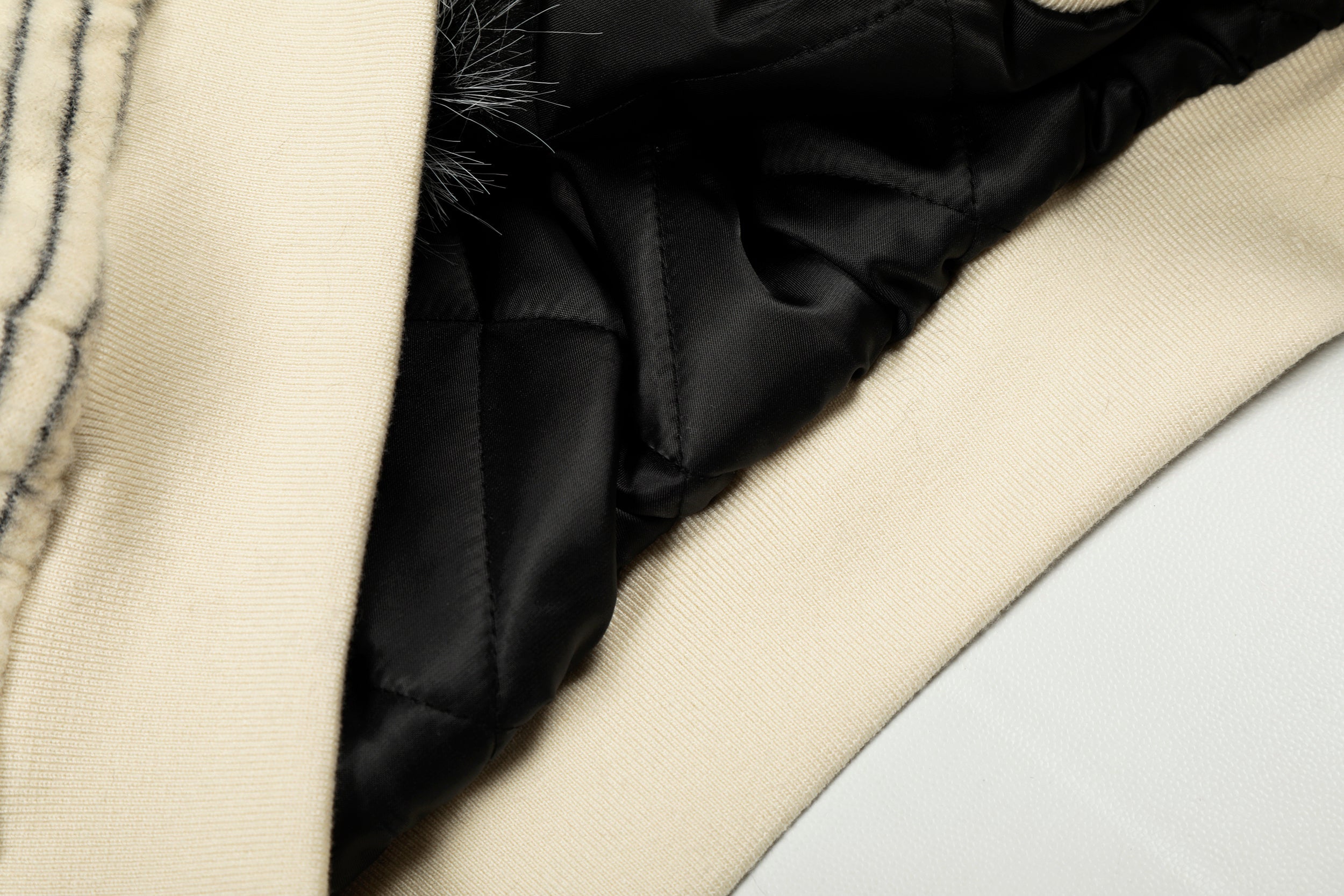 3-6-5.shop Faux-Fur Lined Striped Hoodie Jacket