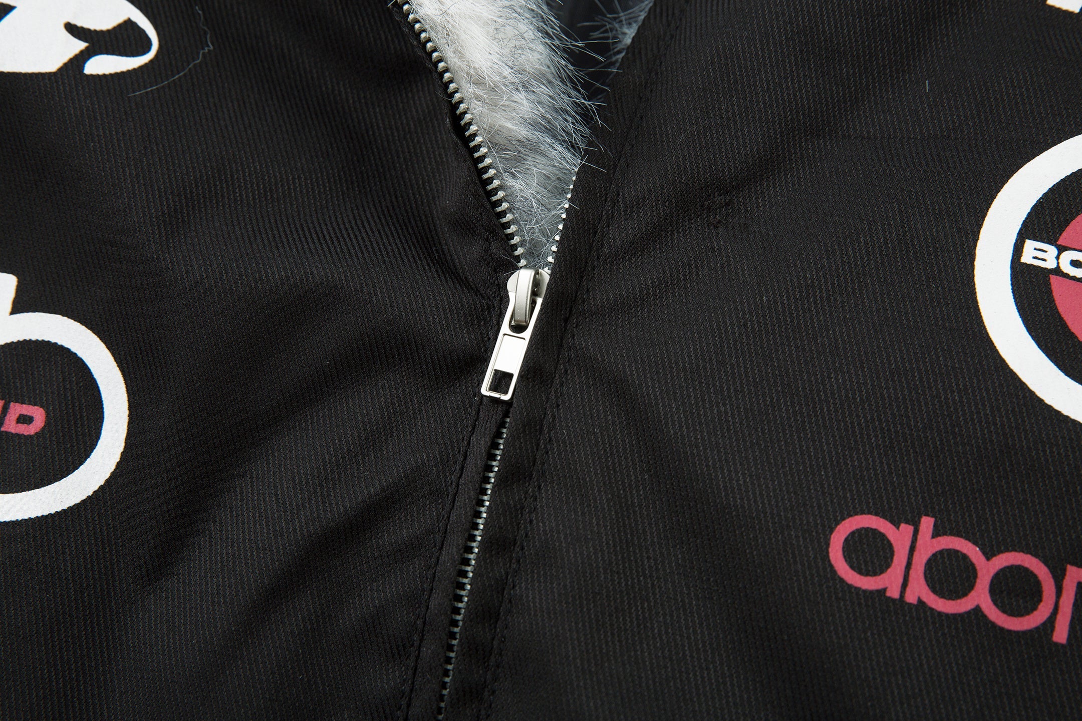 3-6-5.shop Racing Patch Faux Fur Hood Jacket