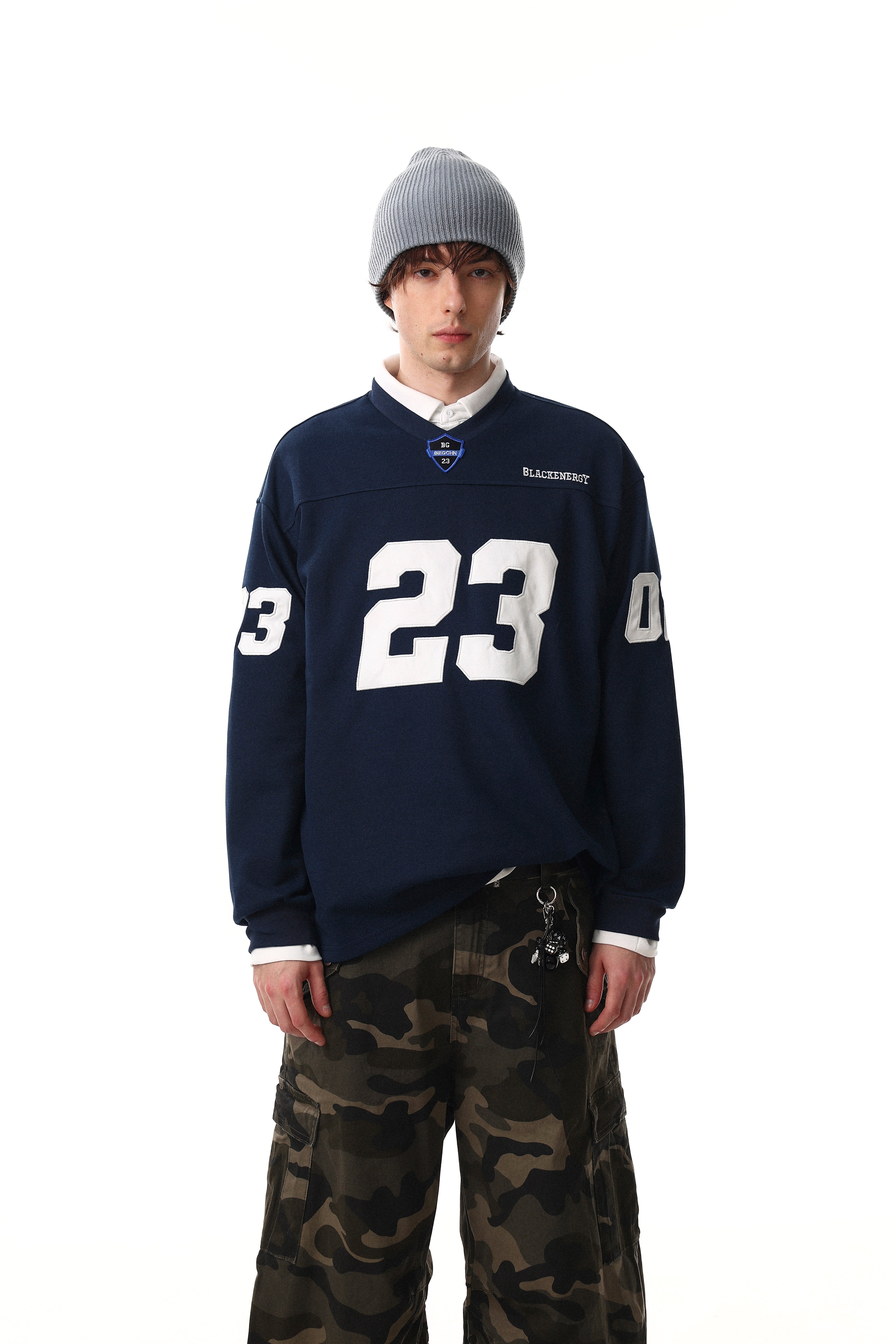 3-6-5.shop Varsity Graphic Long Sleeve Tee