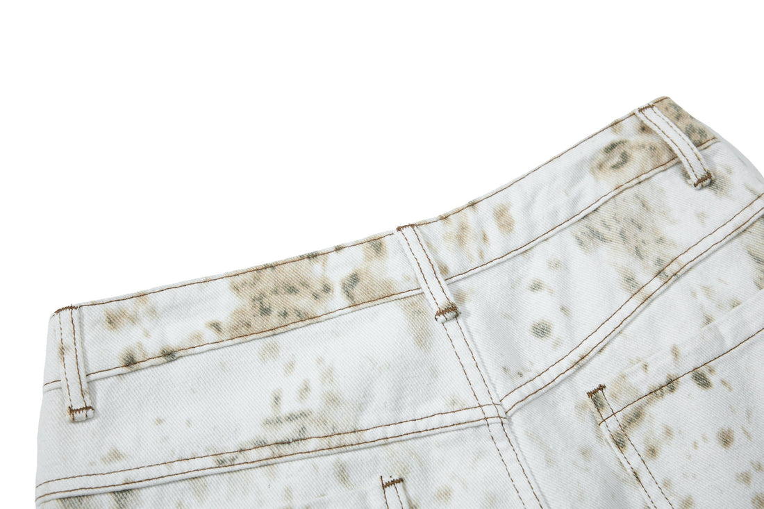 3-6-5.shop Vintage Splatter Barrel Jeans