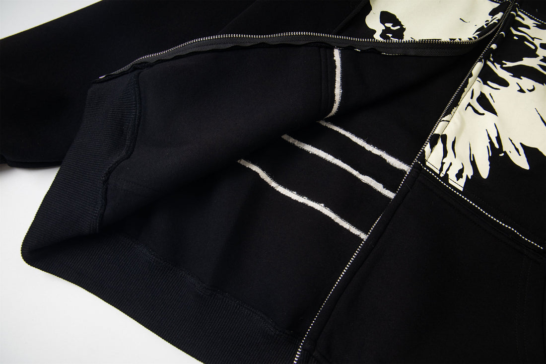 3-6-5.shop Graphic Zip Hoodie