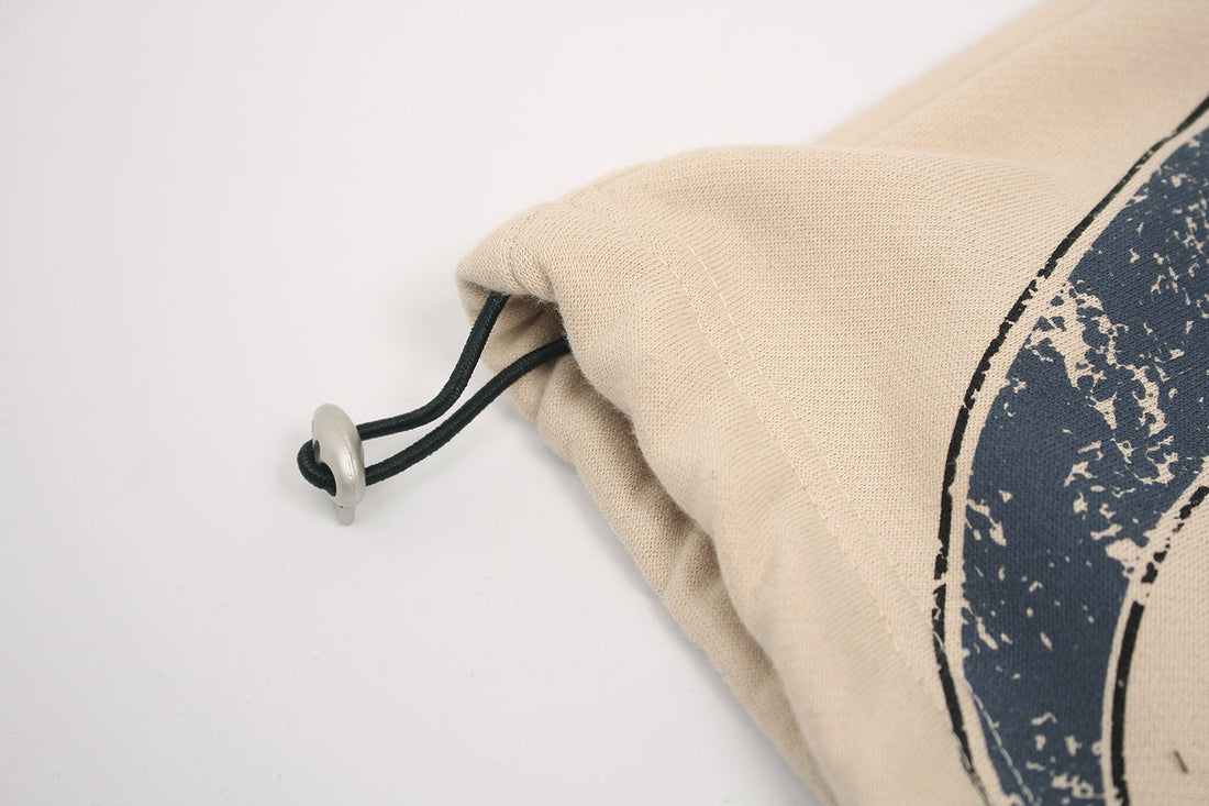 3-6-5.shop Fleece-Lined Star Letter Wide-Leg Sweatpants