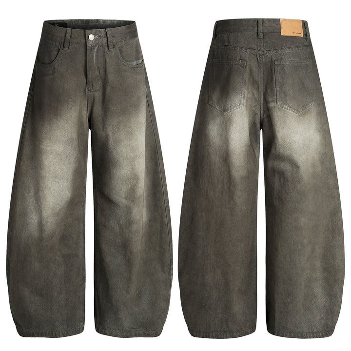 3-6-5.shop Faded Curved Denim Pants