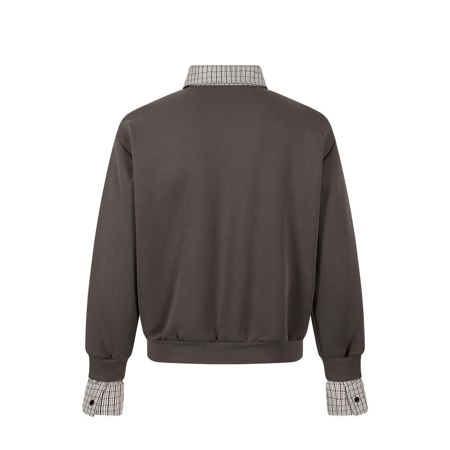 3-6-5.shop Layered Collar Half-Zip Pullover