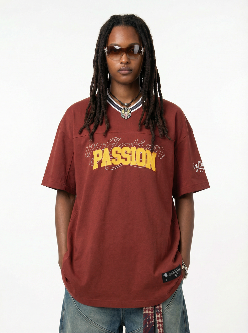 3-6-5.shop Passion Graphic V-Neck Tee