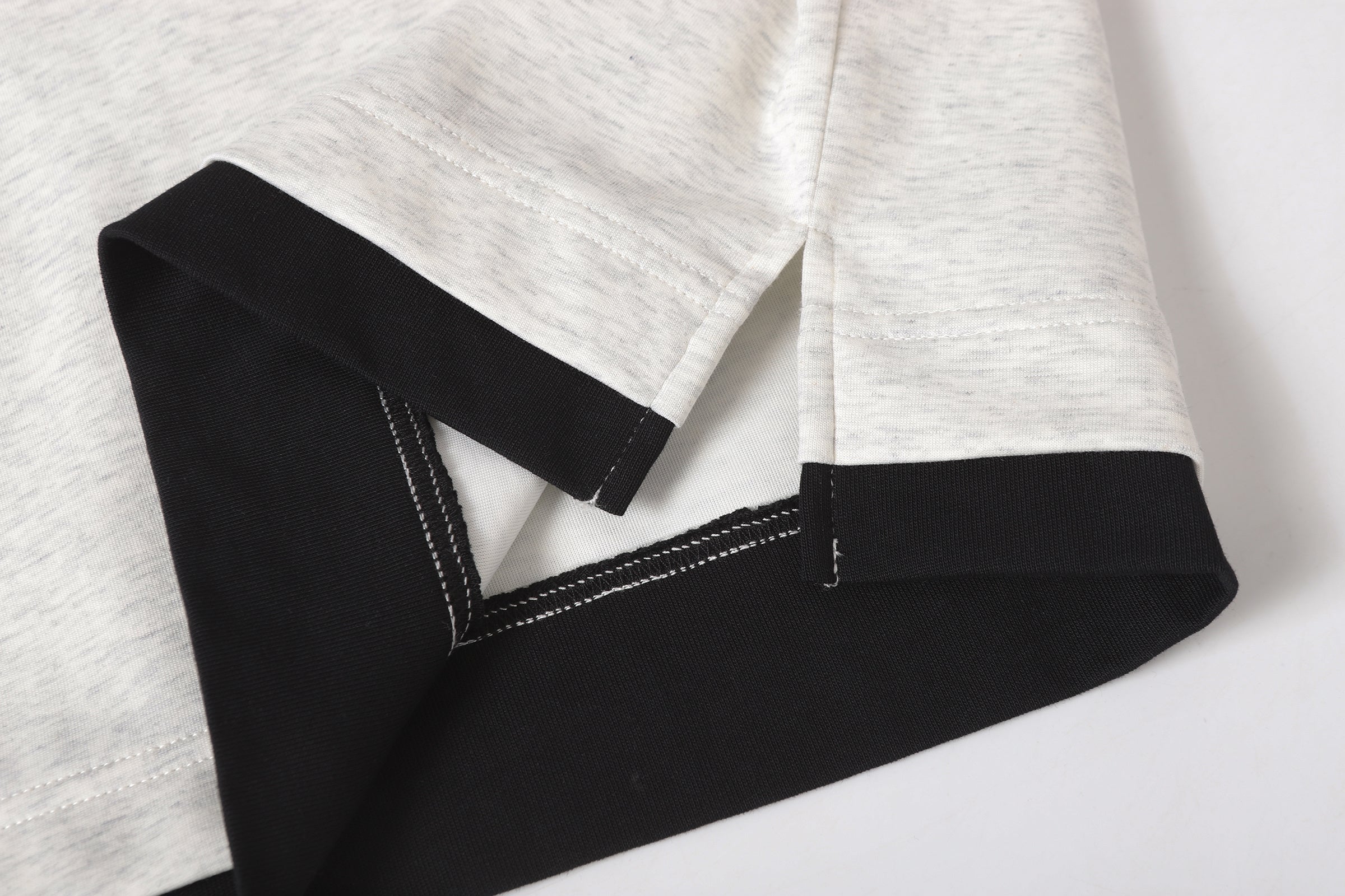 3-6-5.shop Layered Polo Long Sleeve Tee