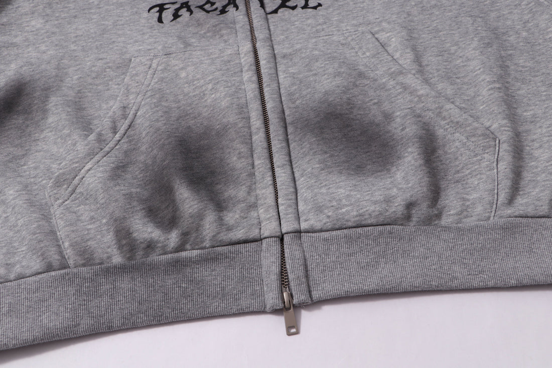 3-6-5.shop Full-Zip Masked Hoodie