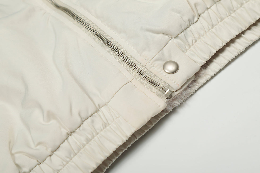 3-6-5.shop Faux Fur Collar Bomber Jacket