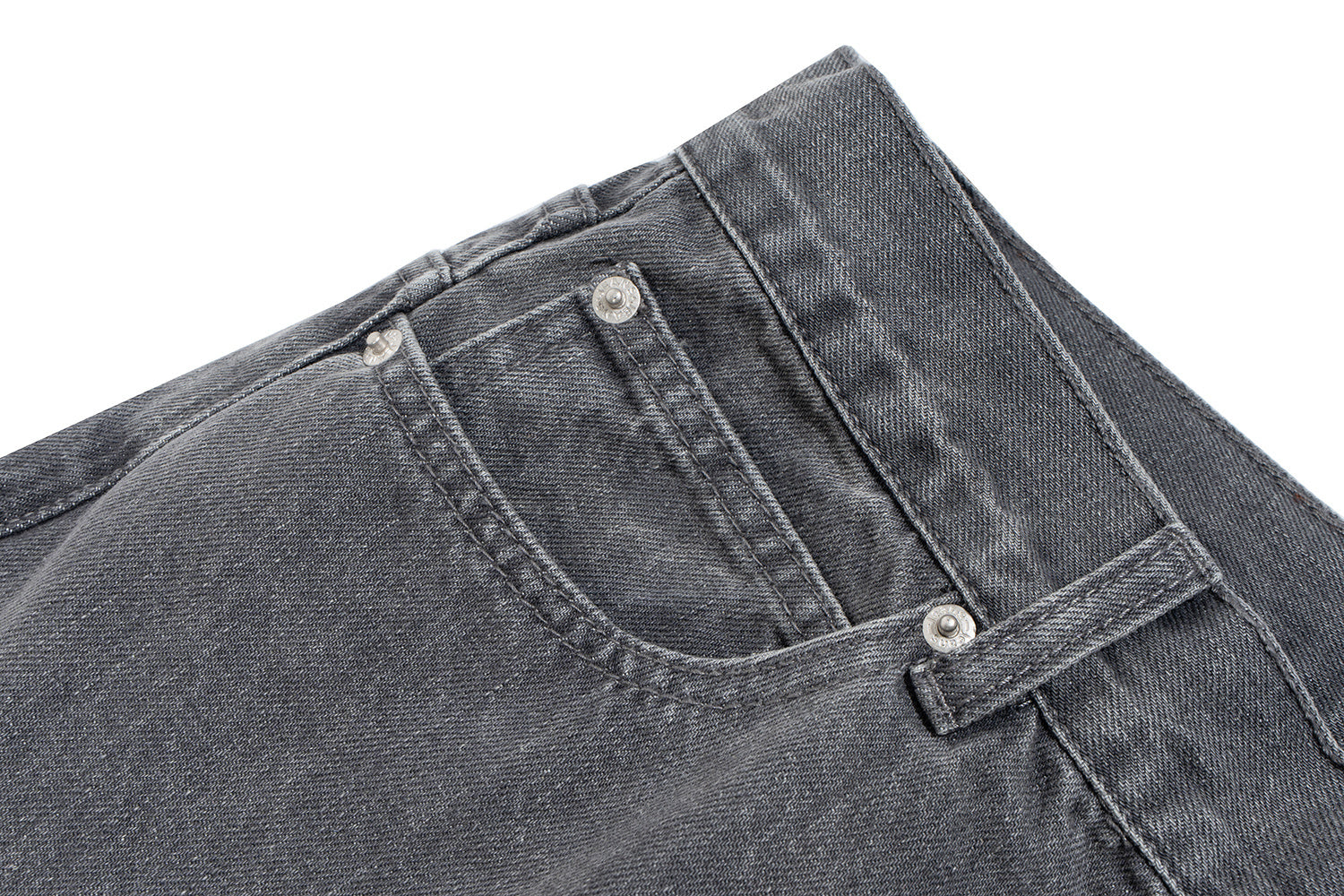 3-6-5.shop Button-Fly Washed Denim Pants