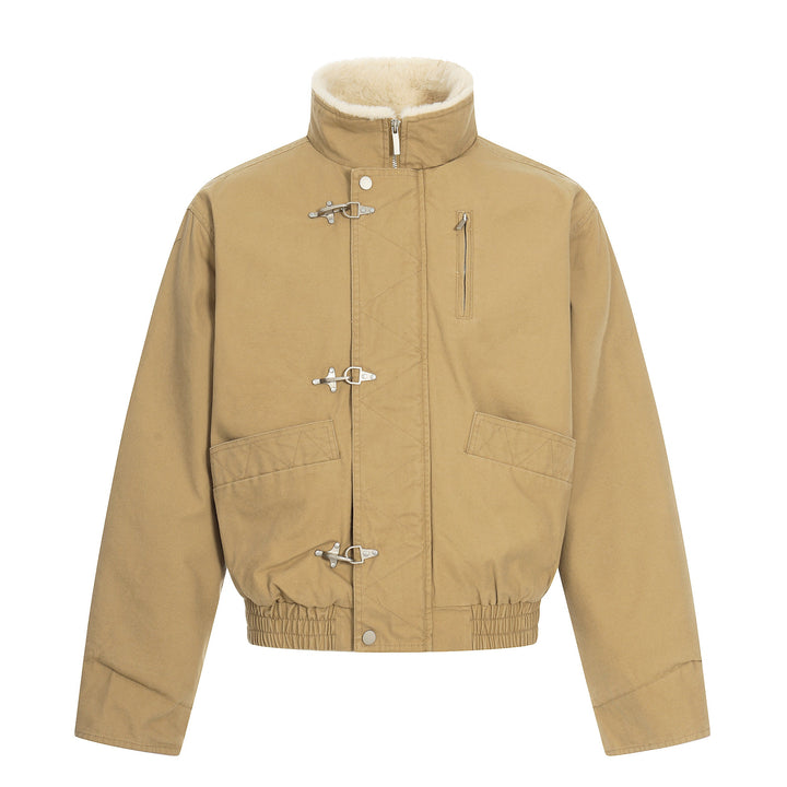 3-6-5.shop Toggle Sherpa Bomber Jacket