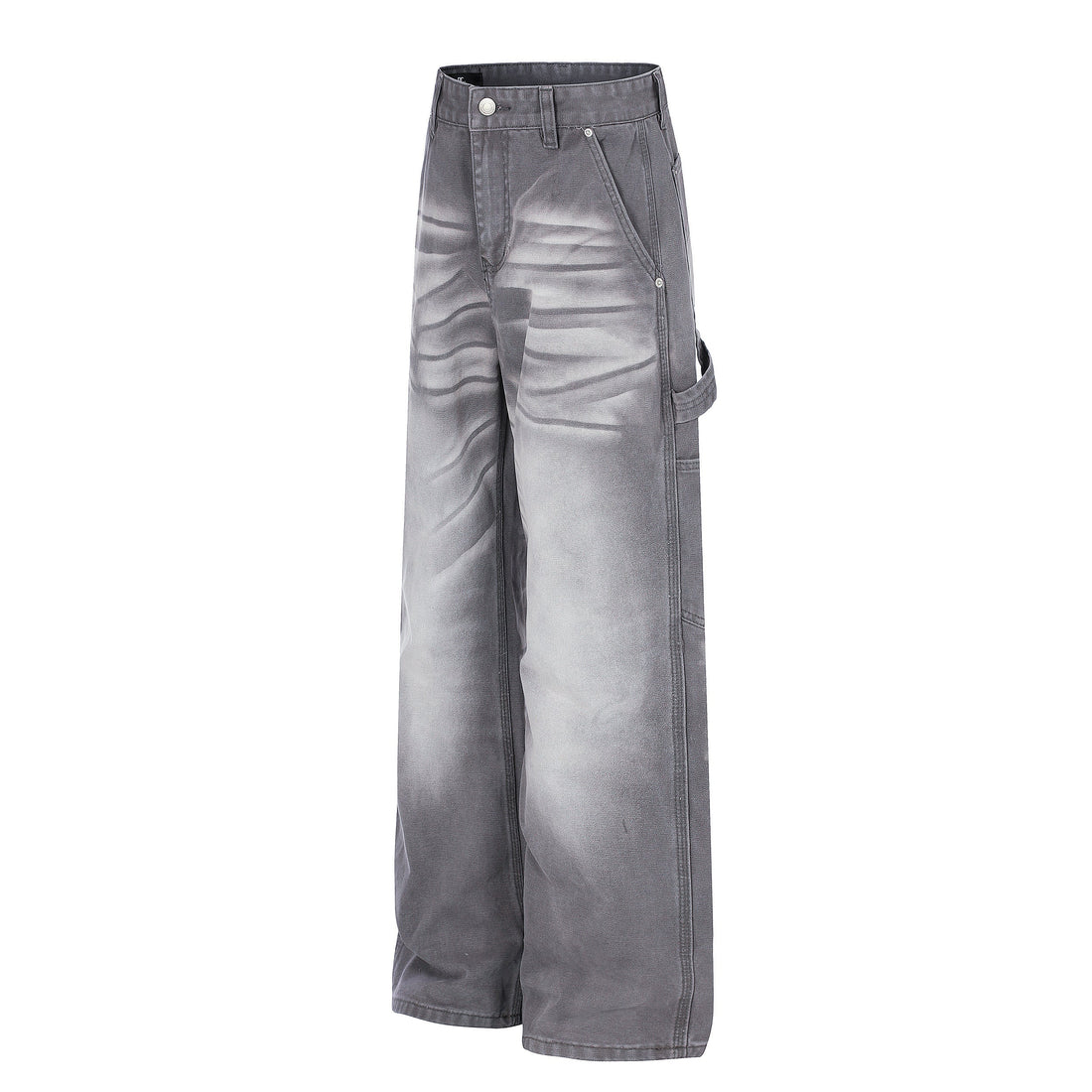 3-6-5.shop Washed Wrinkle Effect Denim Jeans