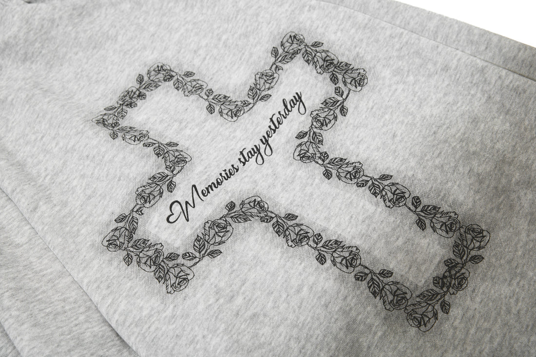 3-6-5.shop Cross Script Wide-Leg Sweatpants