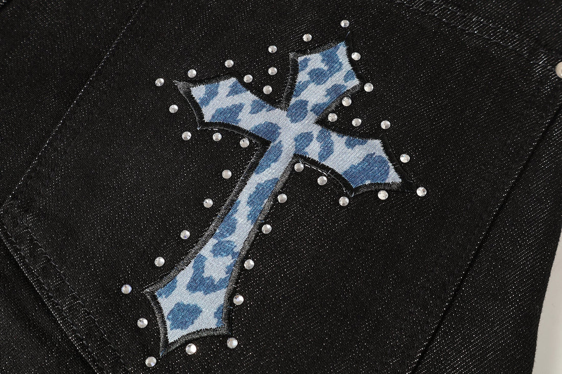 3-6-5.shop Cross Pocket Wide-Leg Jeans