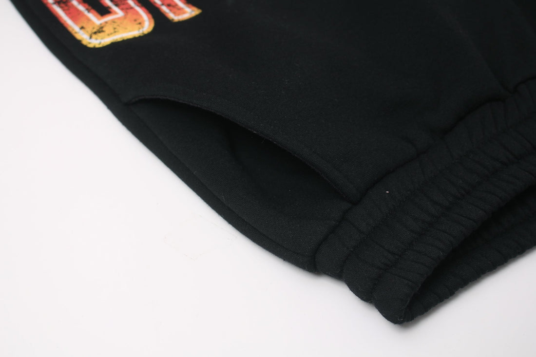 3-6-5.shop Fleece-Lined Glitter Star Wide-Leg Sweatpants