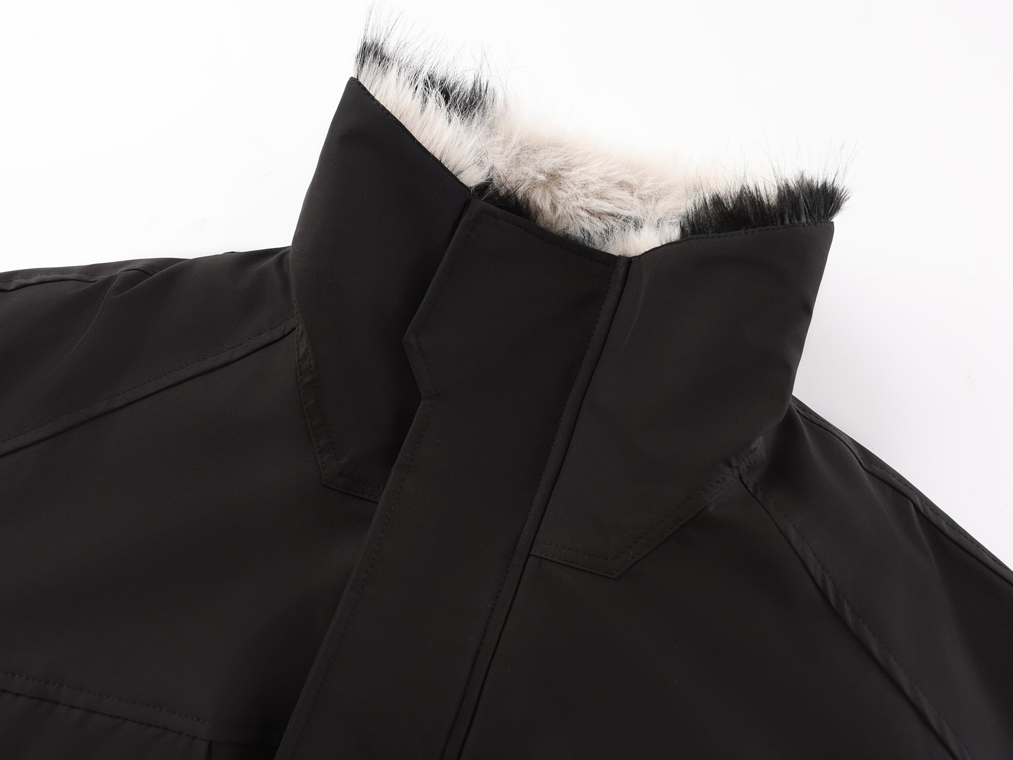 3-6-5.shop Zebra Fur-Lined Bomber Jacket