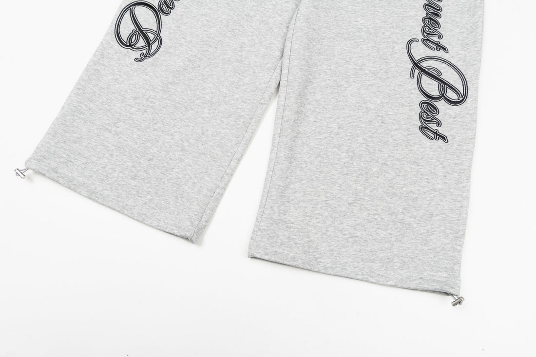 3-6-5.shop Script Logo Wide-Leg Sweatpants
