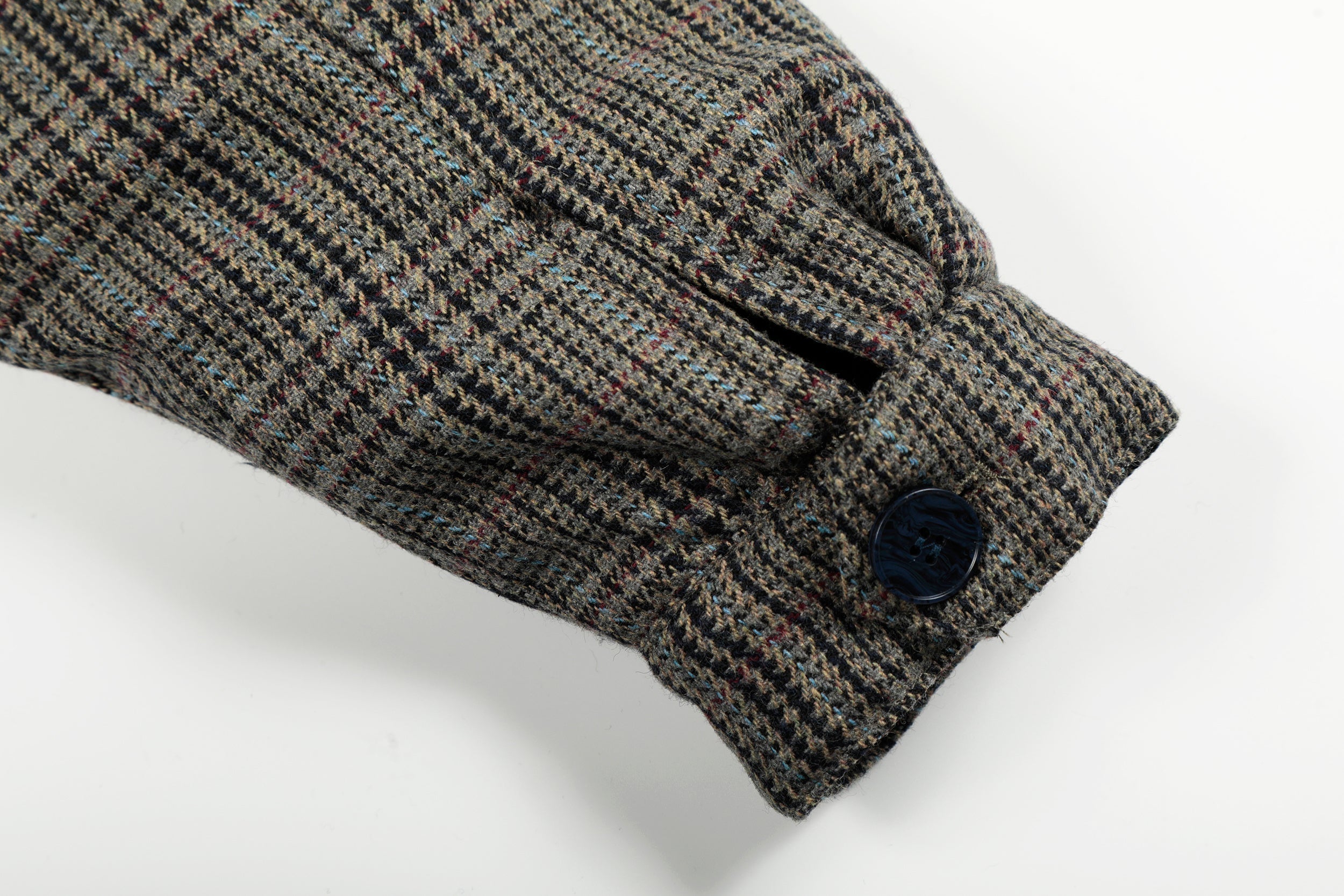 3-6-5.shop Vintage Check Wool Blend Bomber Jacket