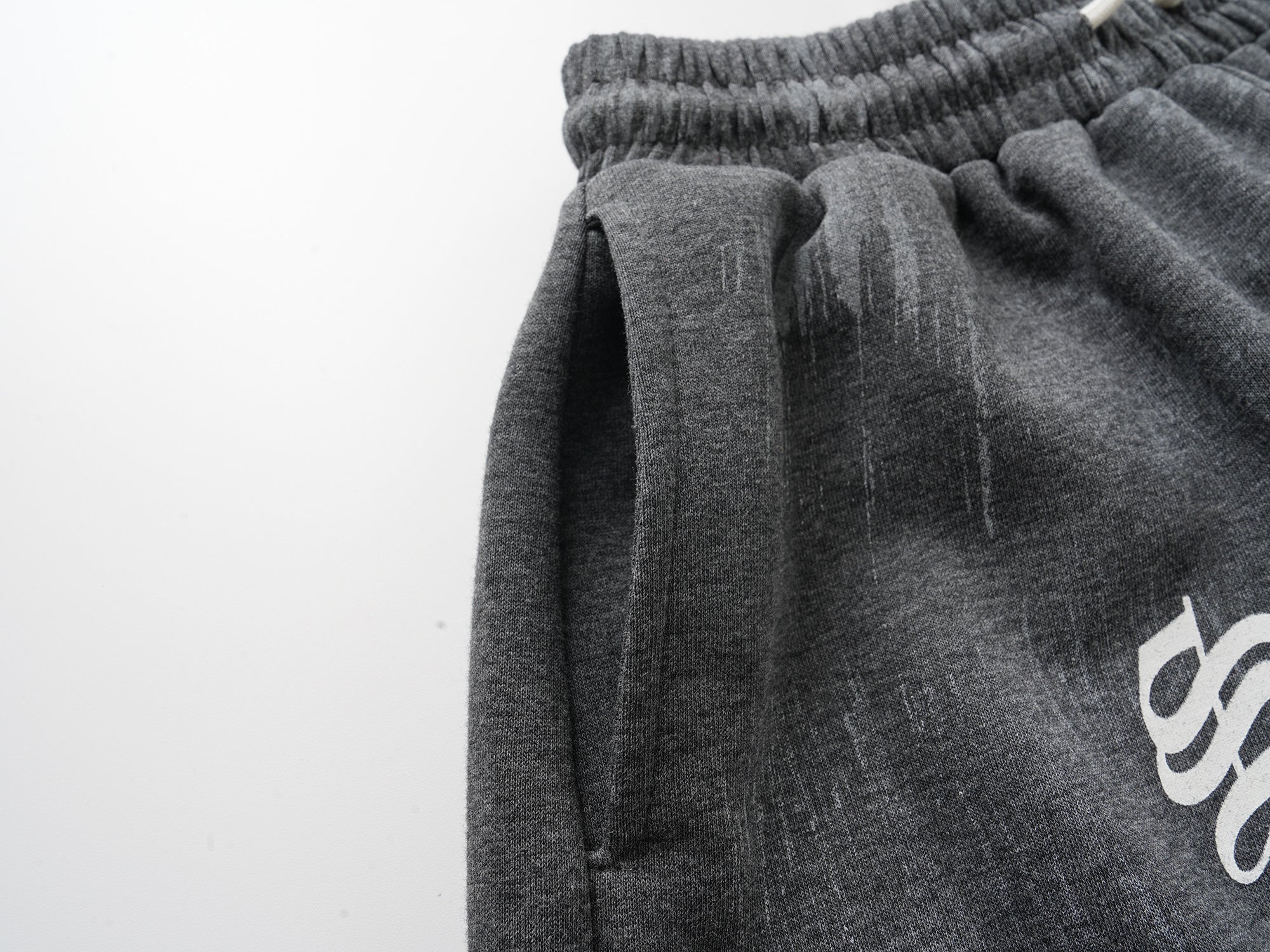 3-6-5.shop Distressed Print Wide-Leg Sweatpants