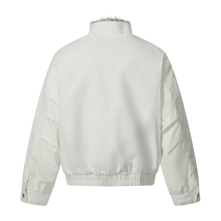 3-6-5.shop Minimal Faux-Fur Collar Jacket