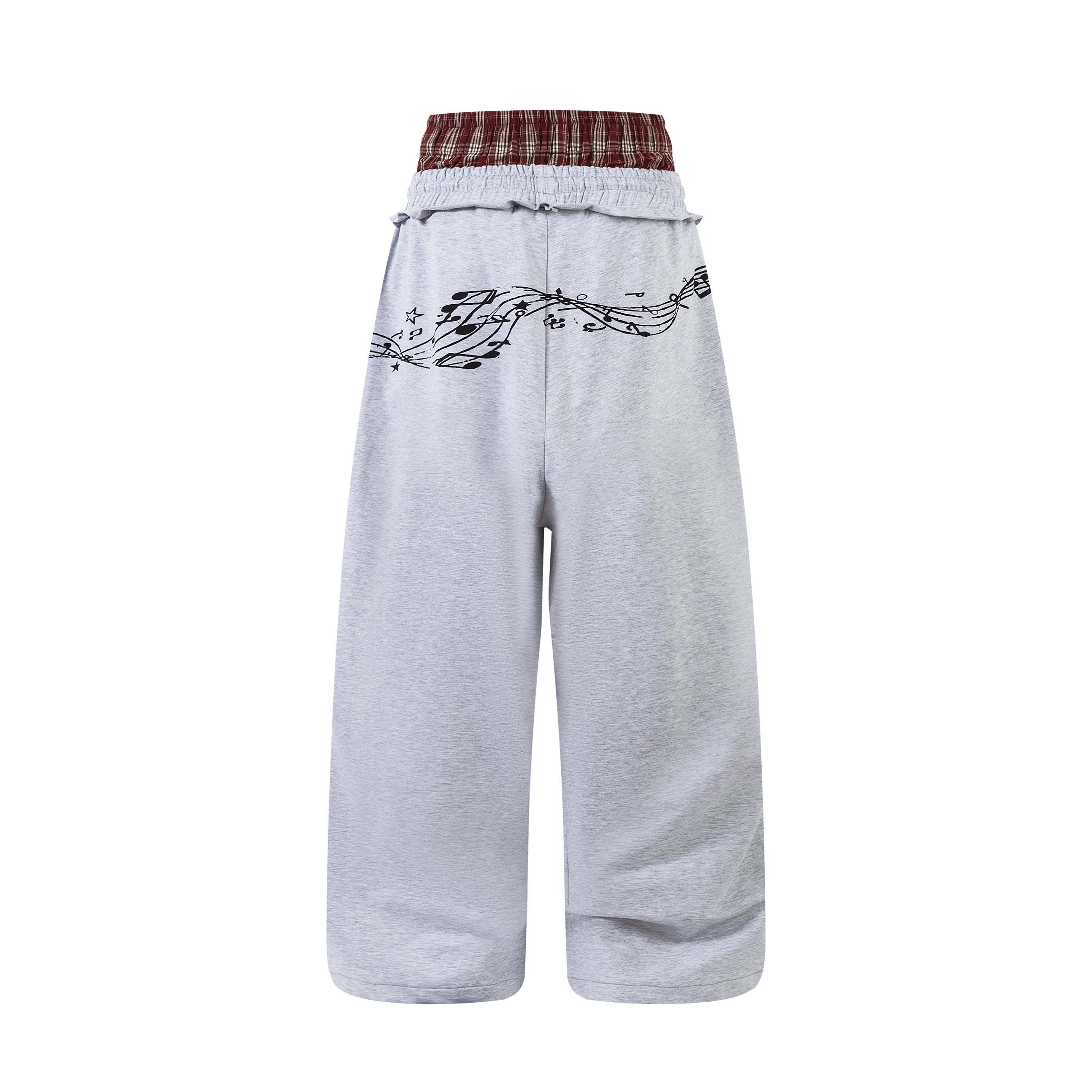 3-6-5.shop Music Graphic Wide-Leg Sweatpants