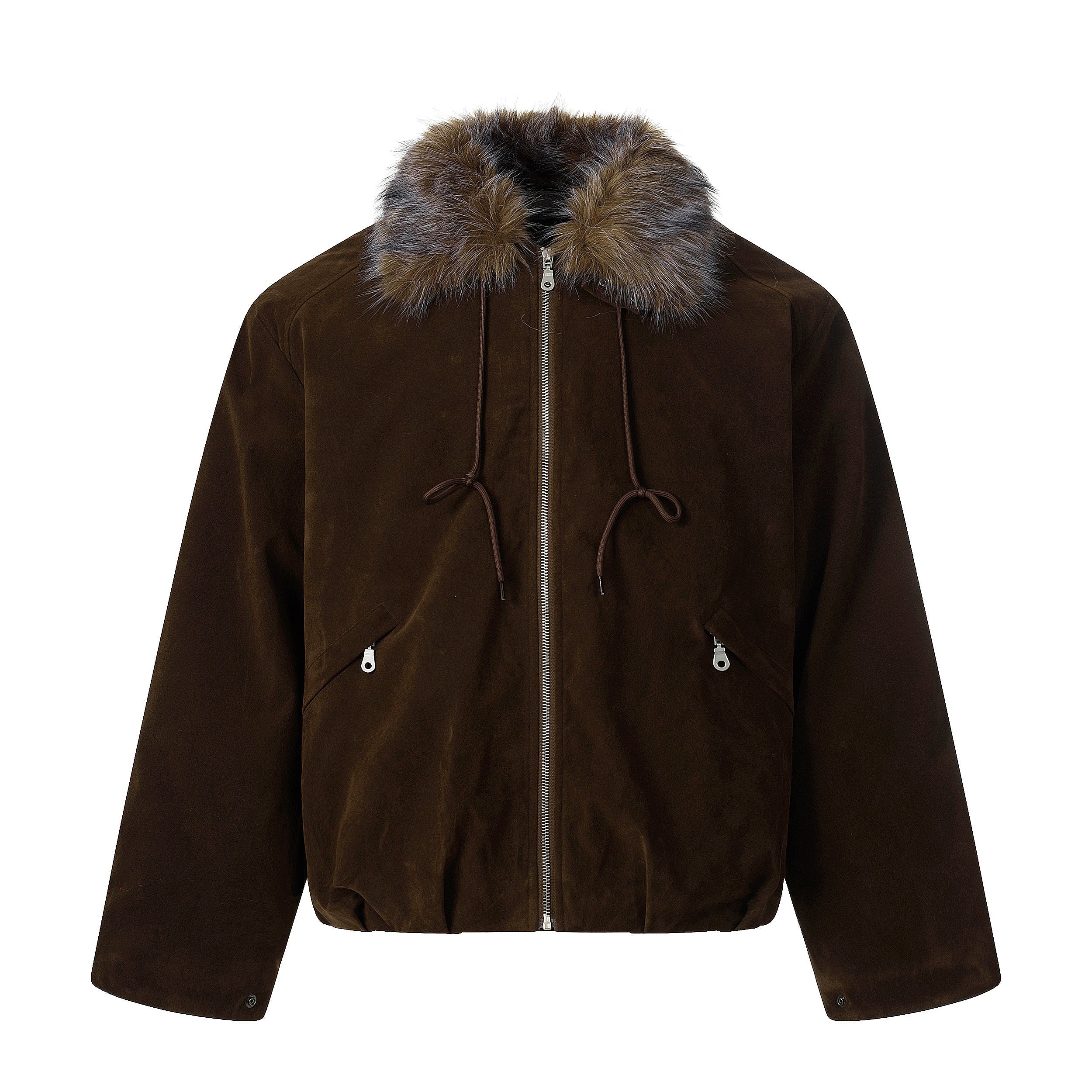 3-6-5.shop Faux Fur Collar Velvet Jacket