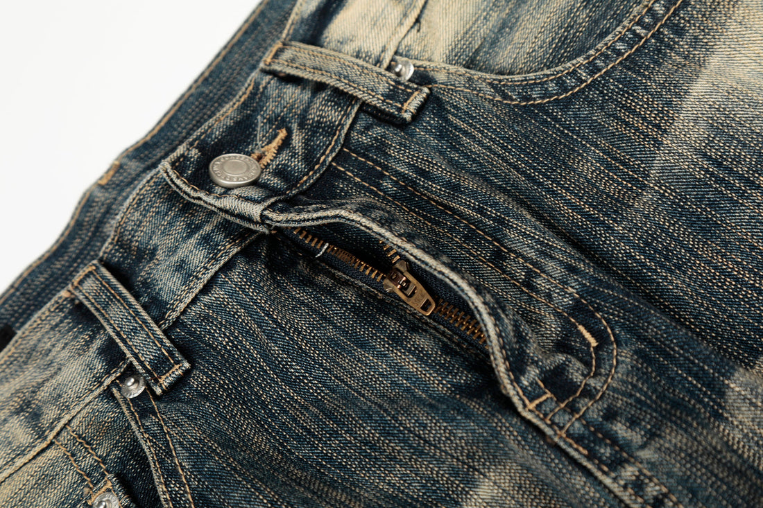 3-6-5.shop Vintage Washed Loose Denim Pants