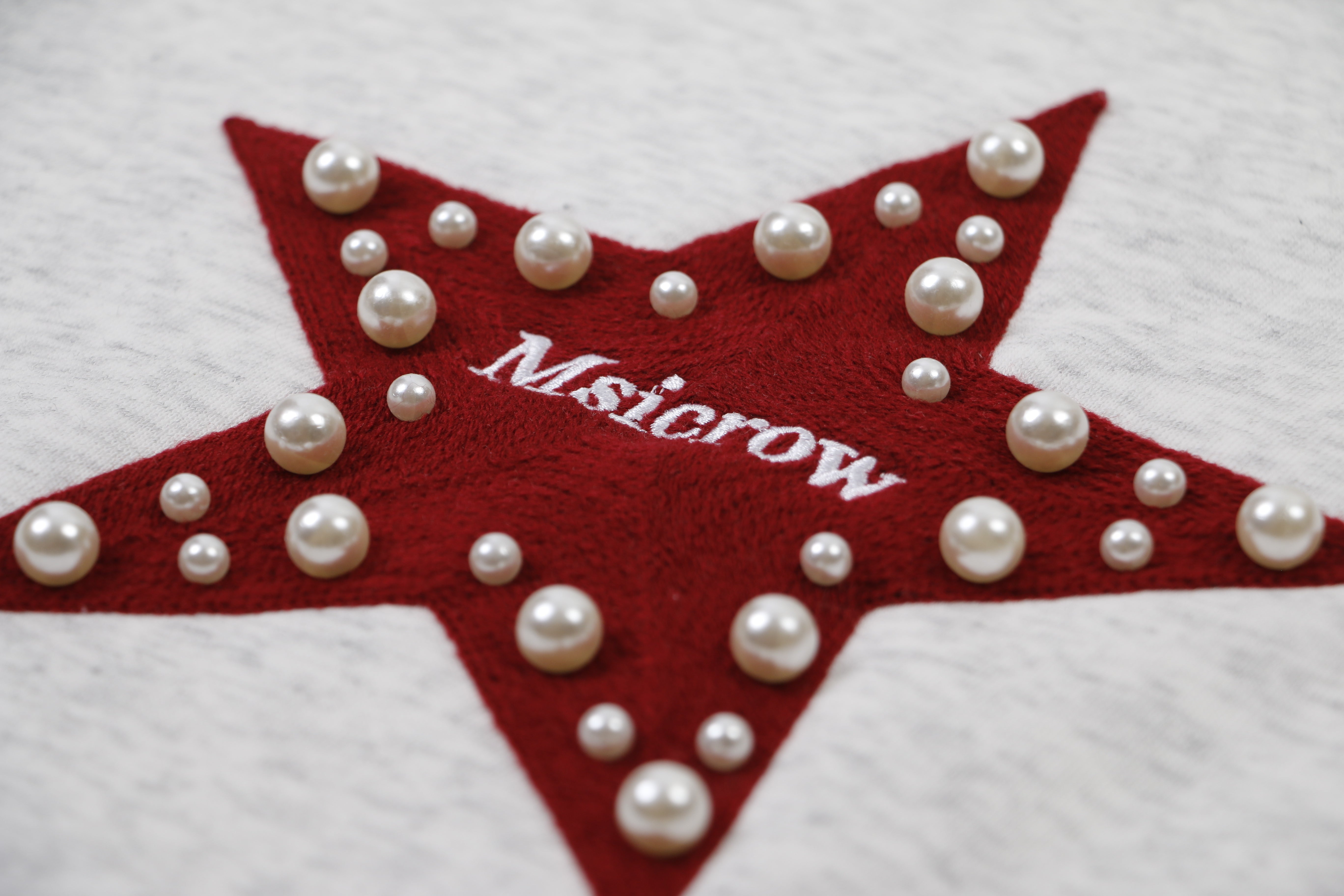 3-6-5.shop Star & Number Appliqué Hoodie