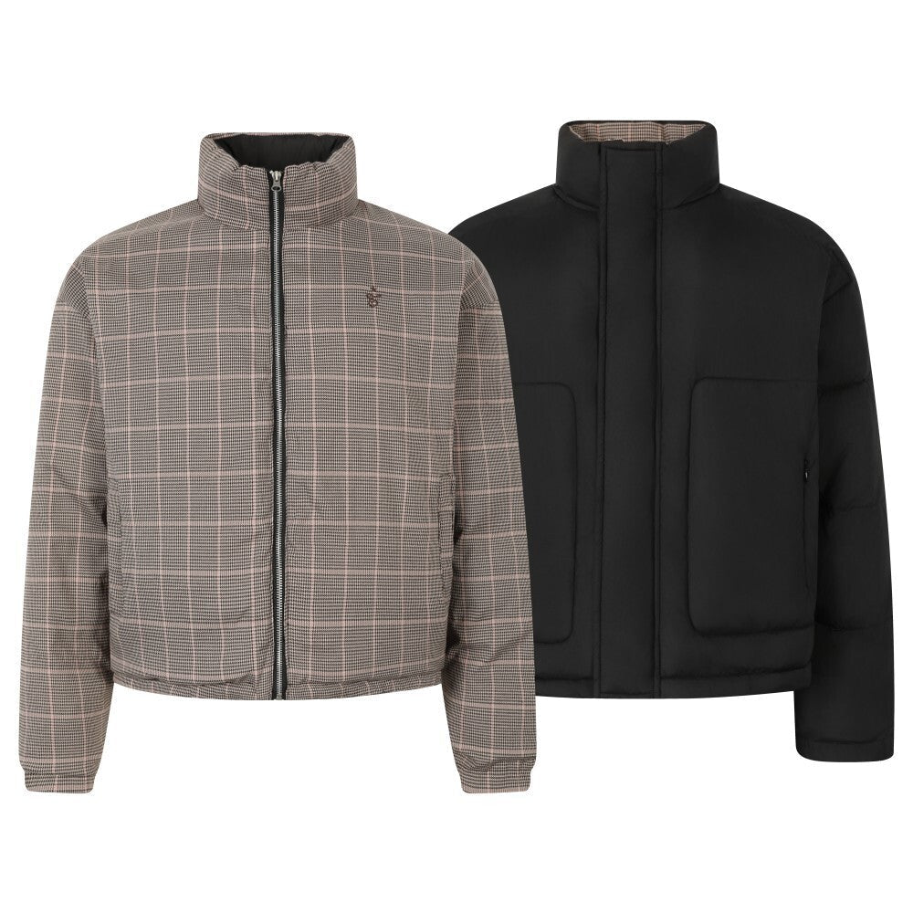 3-6-5.shop Reversible Check Puffer Jacket