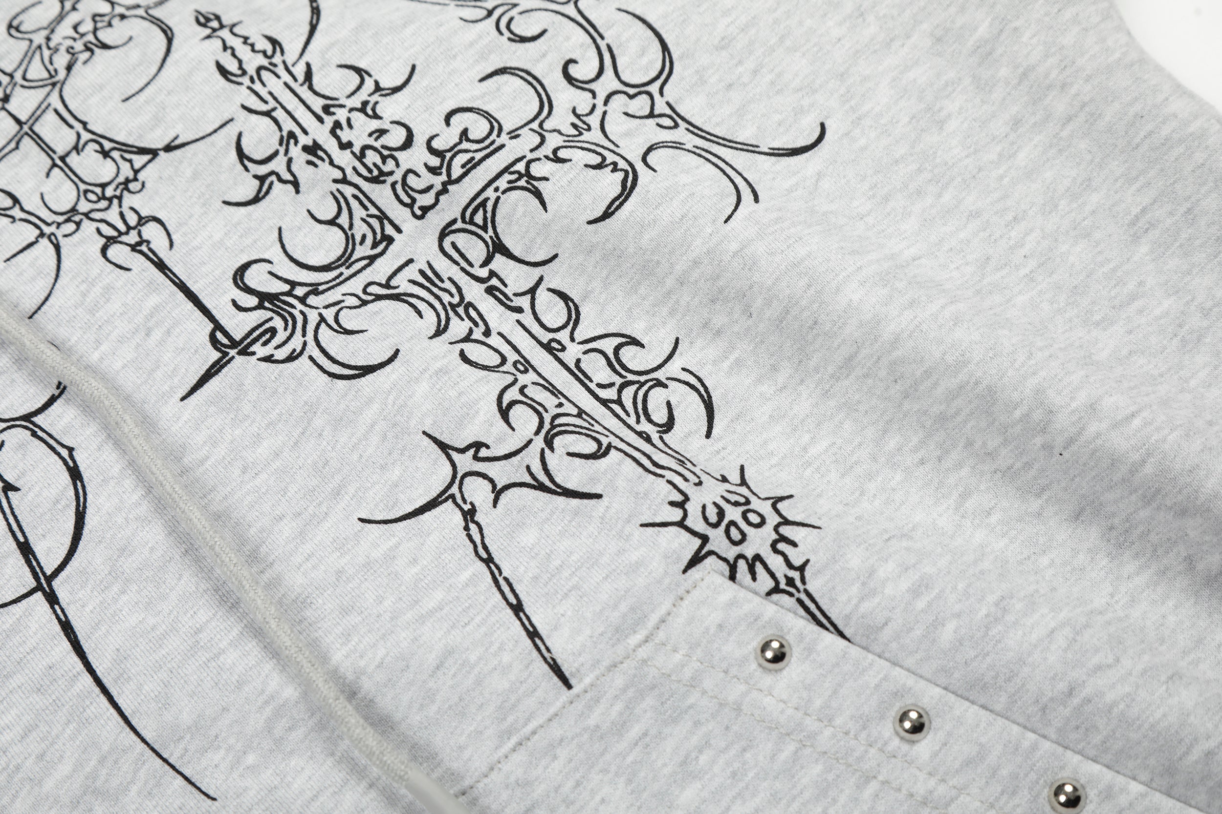 3-6-5.shop Gothic Cross Graphic Hoodie