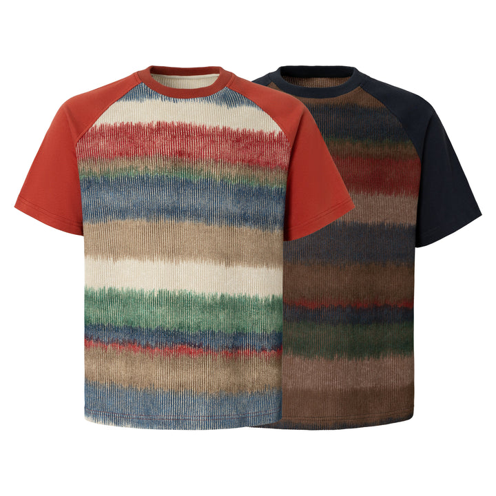 3-6-5.shop Gradient Stripe Raglan Tee