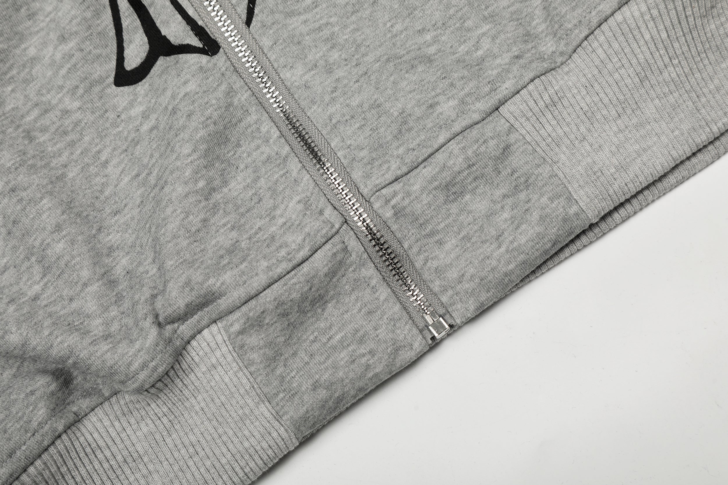 3-6-5.shop Rhinestone Cross Zip Hoodie