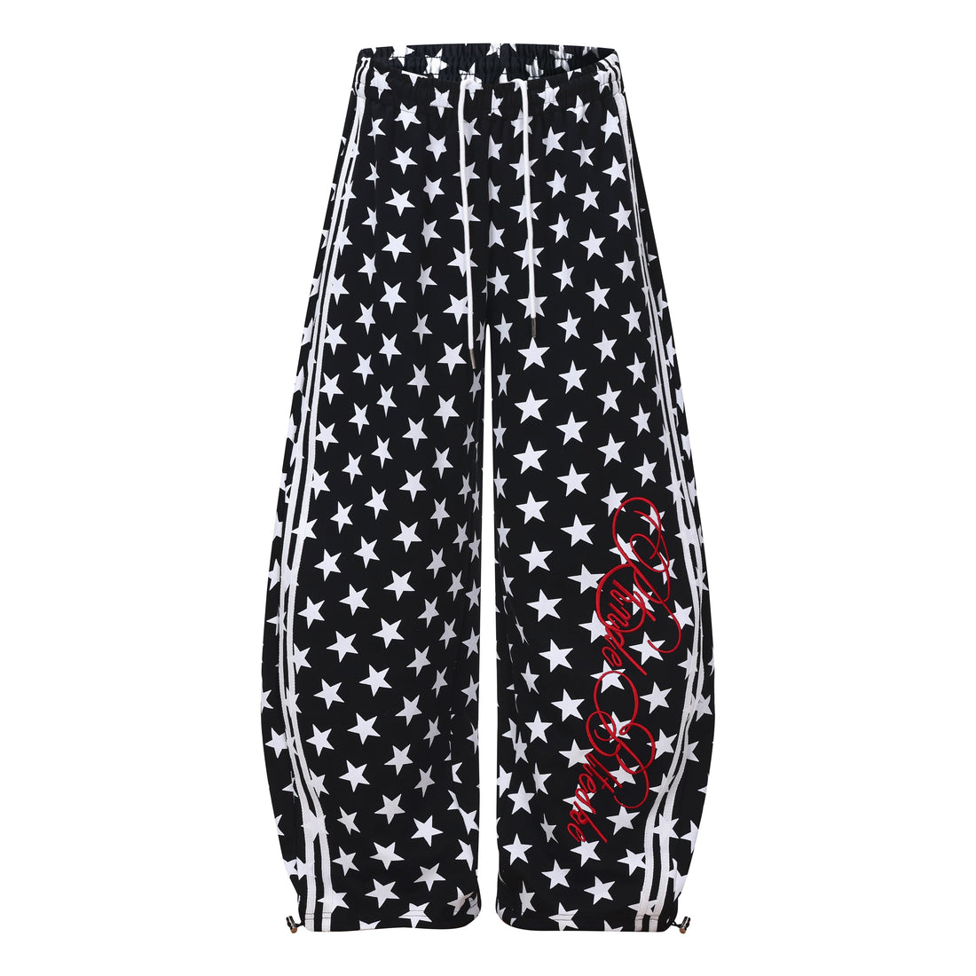 3-6-5.shop Star Print Wide-Leg Sweatpants