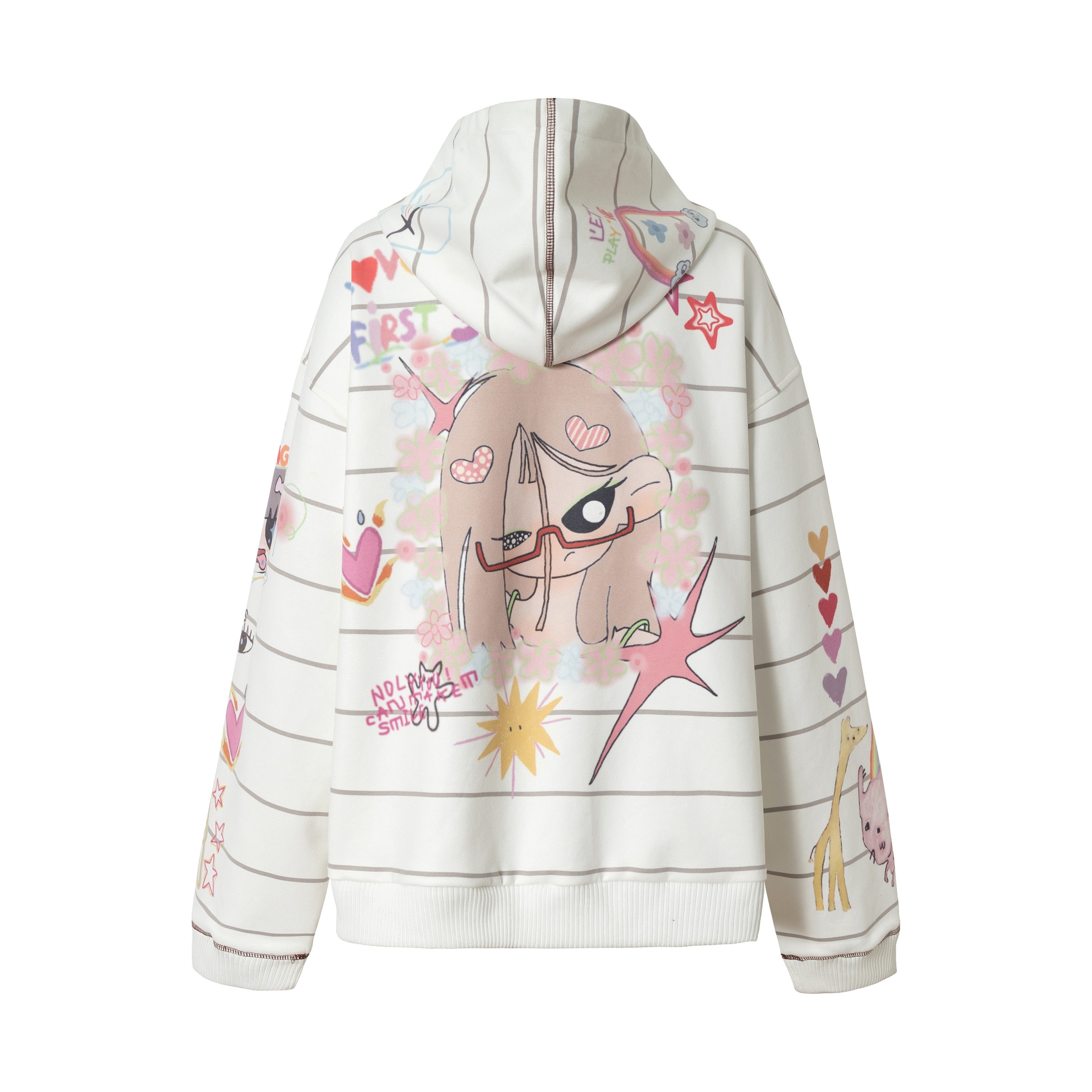 3-6-5.shop All-Over Graphic Zip Hoodie