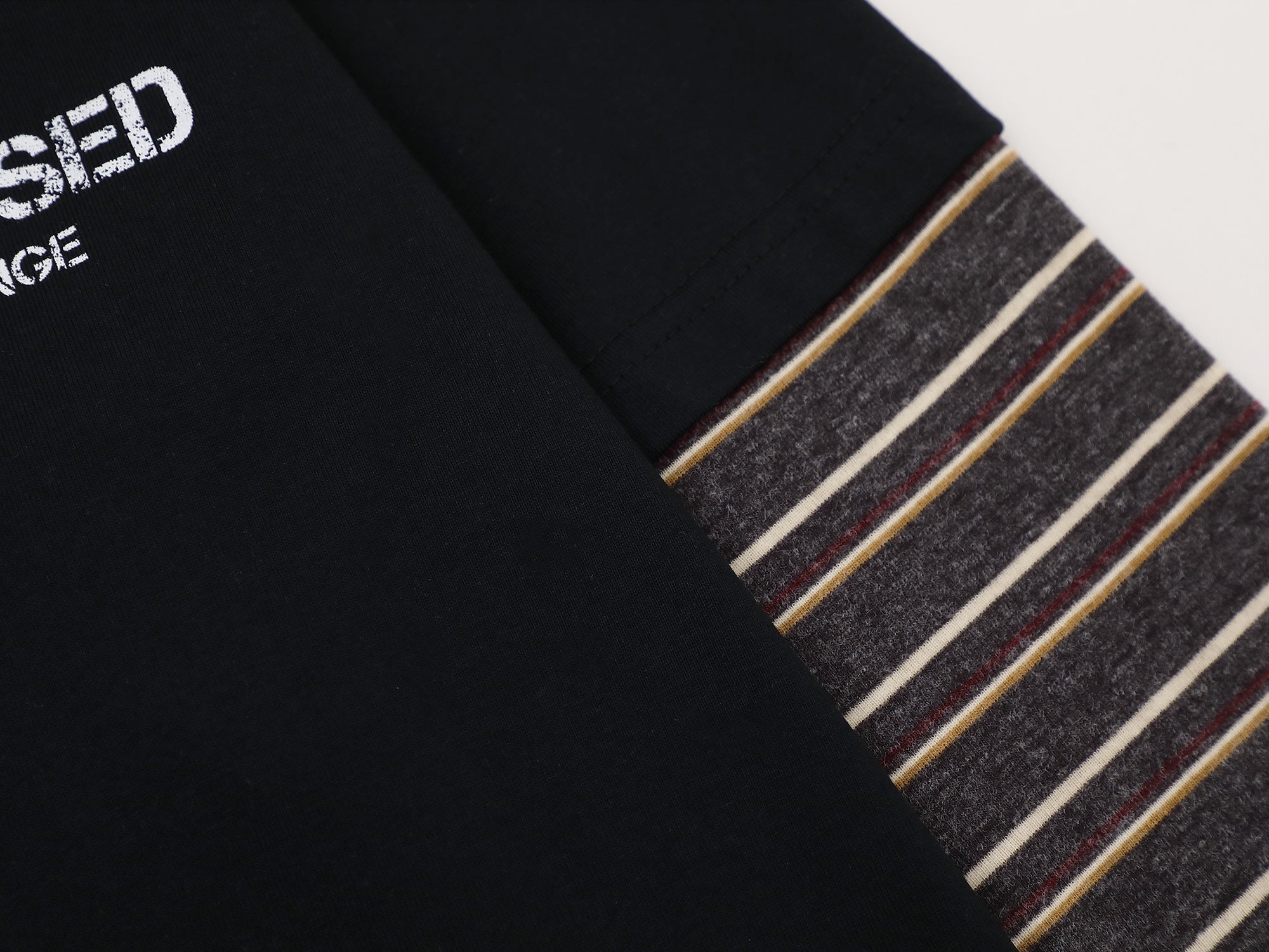 3-6-5.shop Layered Graphic Long Sleeve Polo