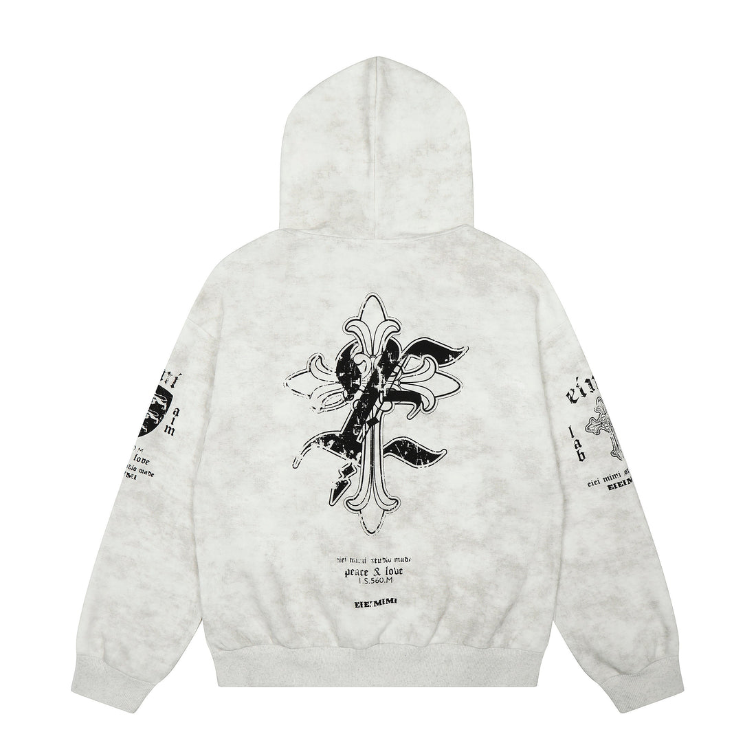3-6-5.shop Vintage Graphic Zip-Up Hoodie