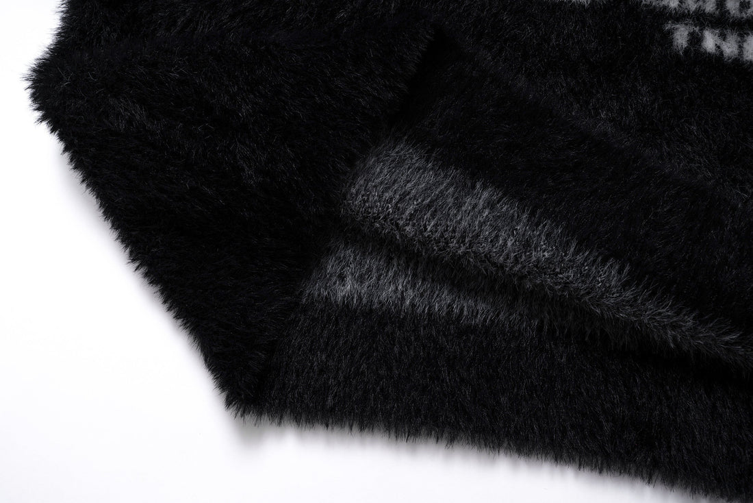 3-6-5.shop Fluffy Crest Knit Sweater