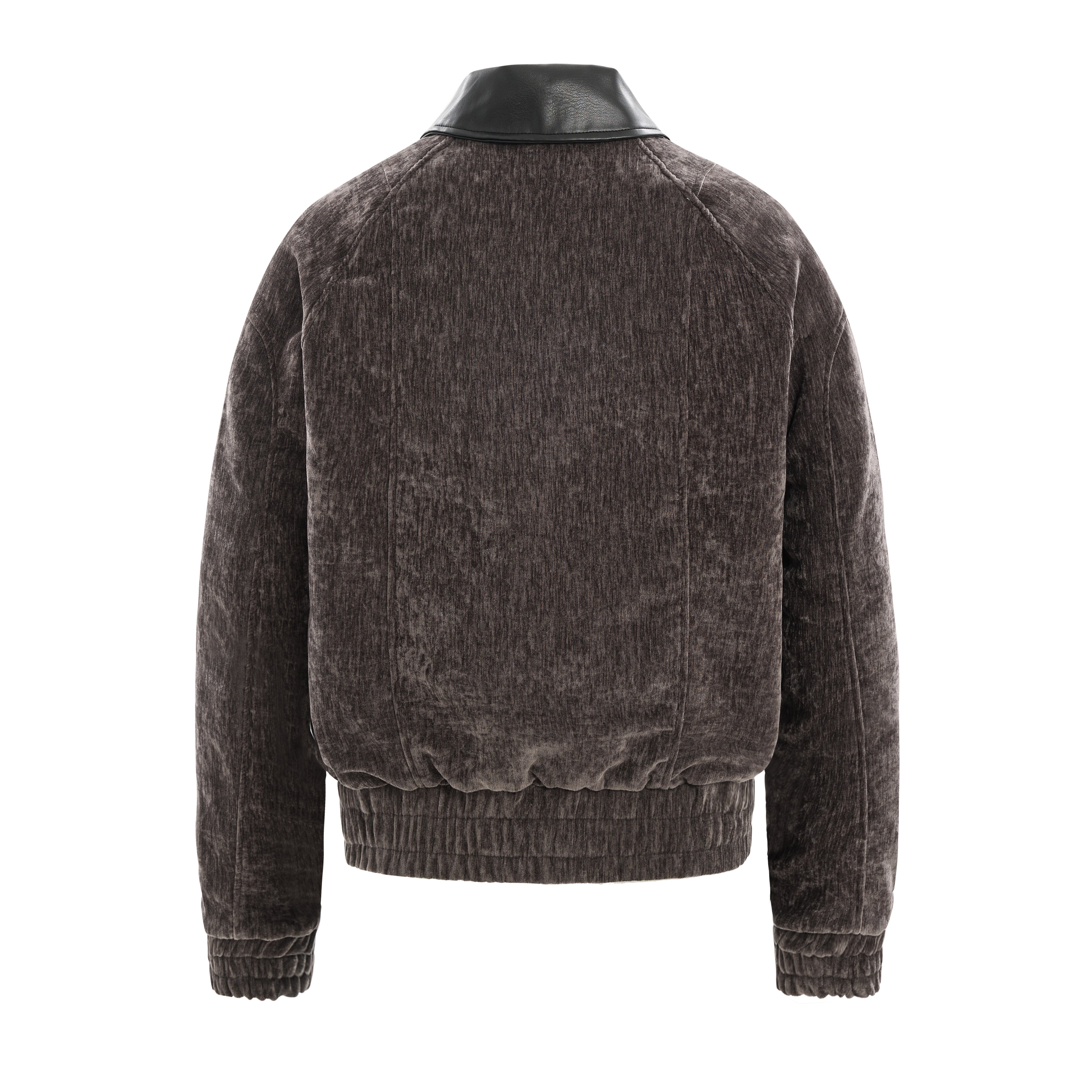 3-6-5.shop Chenille Panel Bomber Jacket