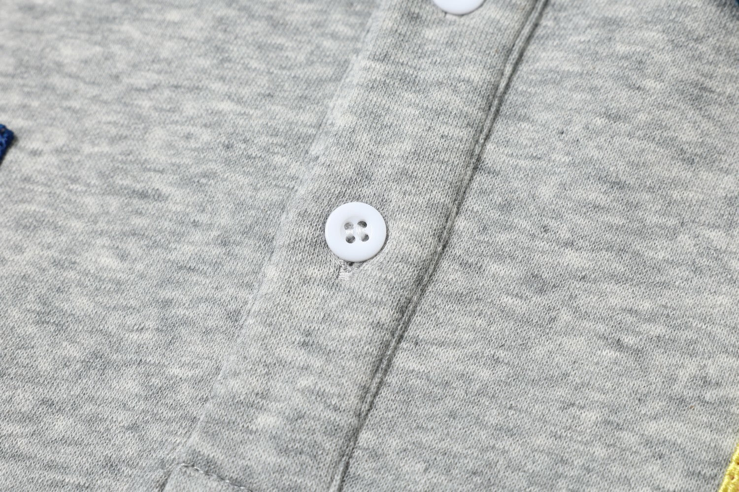 3-6-5.shop Patchwork Polo Sweatshirt