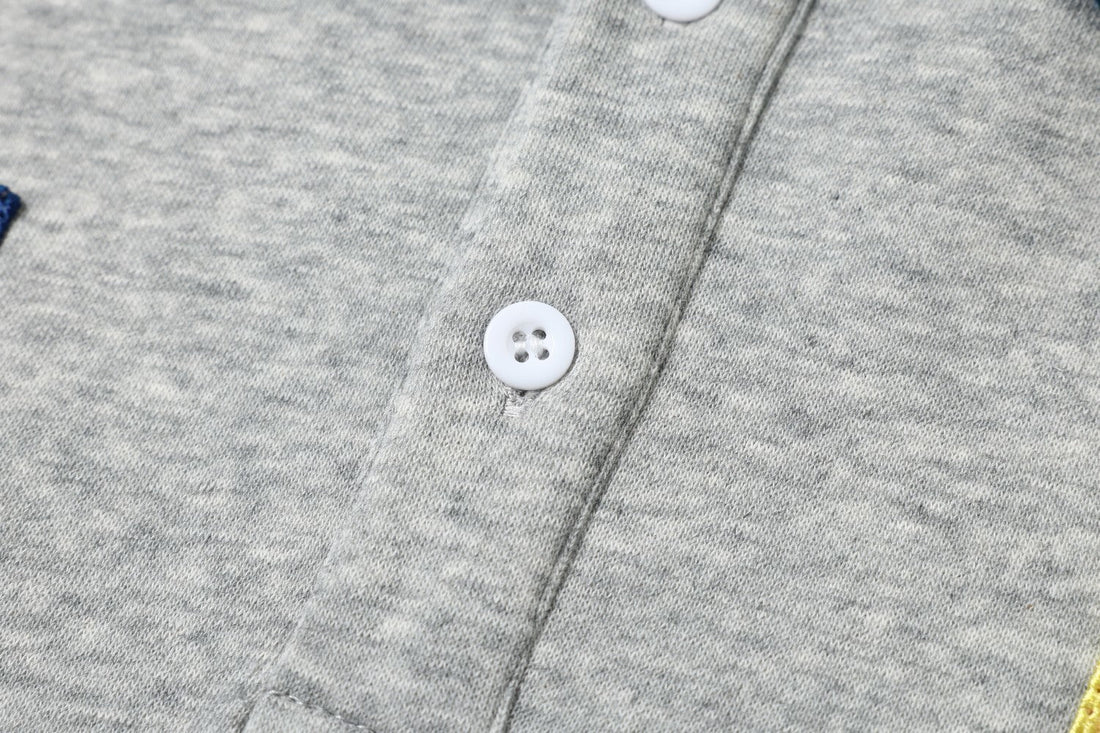 3-6-5.shop Patchwork Polo Sweatshirt