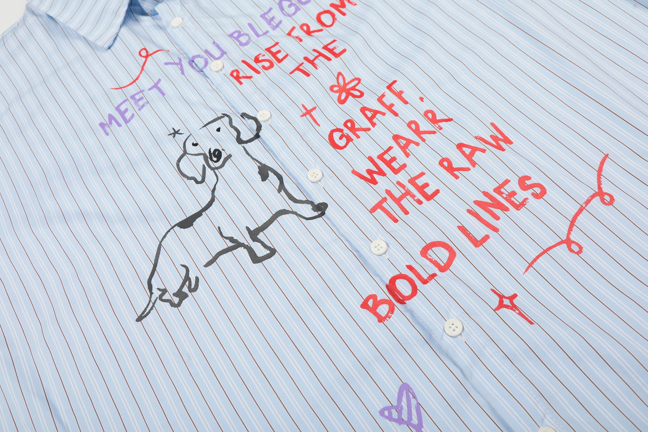 3-6-5.shop Handwritten Stripe Shirt