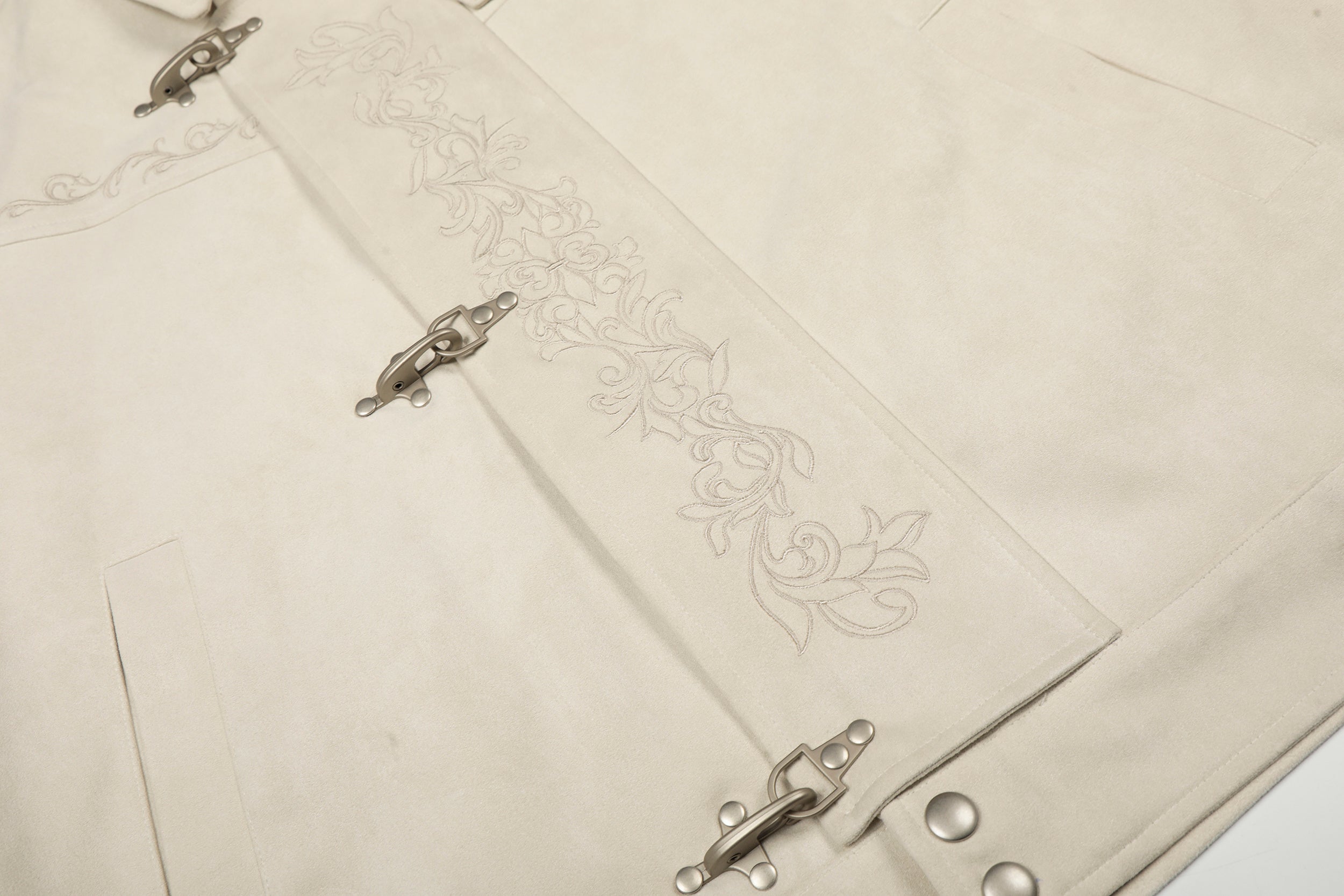 3-6-5.shop Toggle-Closure Embroidered Jacket