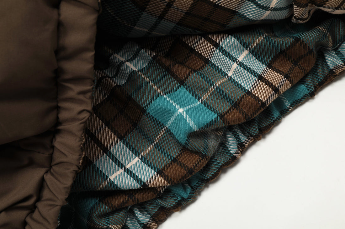 3-6-5.shop Reversible Plaid Puffer Jacket