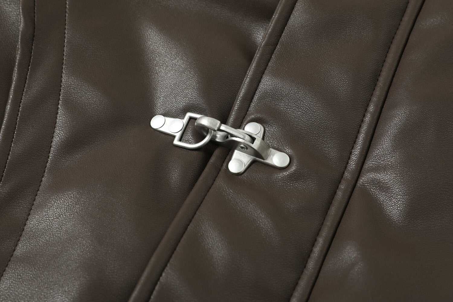 3-6-5.shop Fireman-Clasp PU Jacket