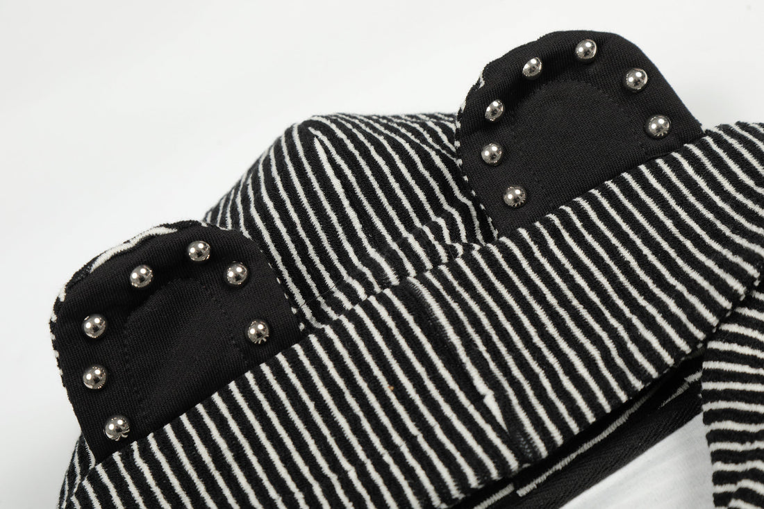 3-6-5.shop Striped Zip Hoodie