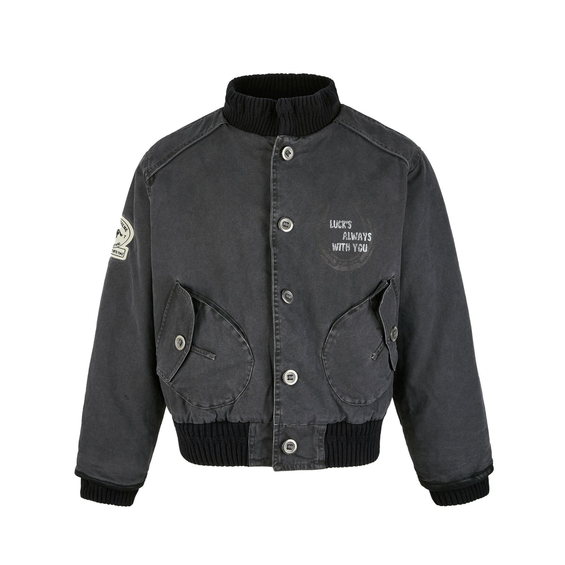 3-6-5.shop Vintage Washed Varsity Jacket