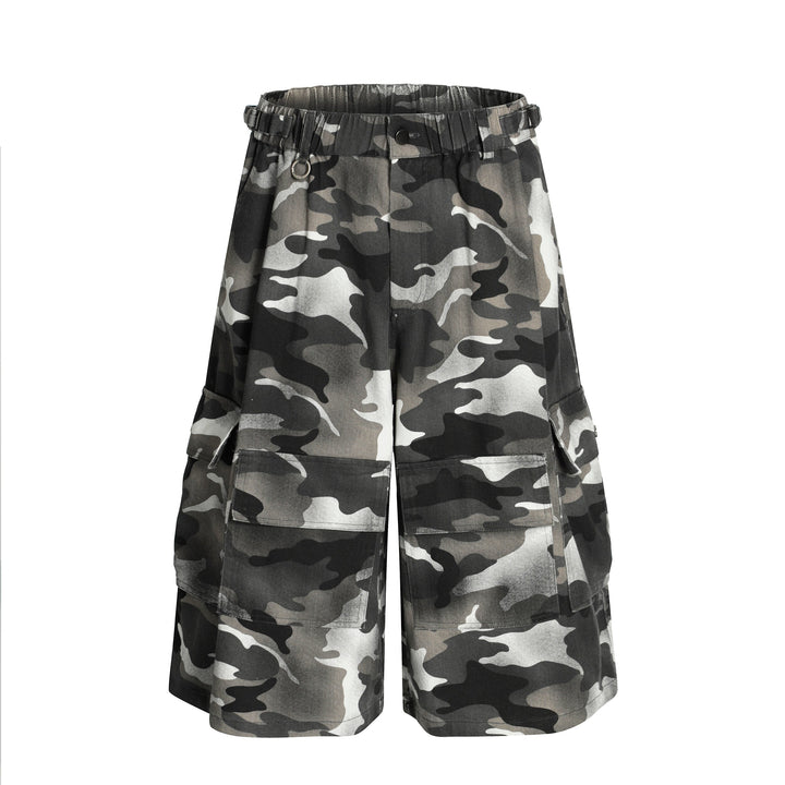 3-6-5.shop Elastic Camo Utility Shorts