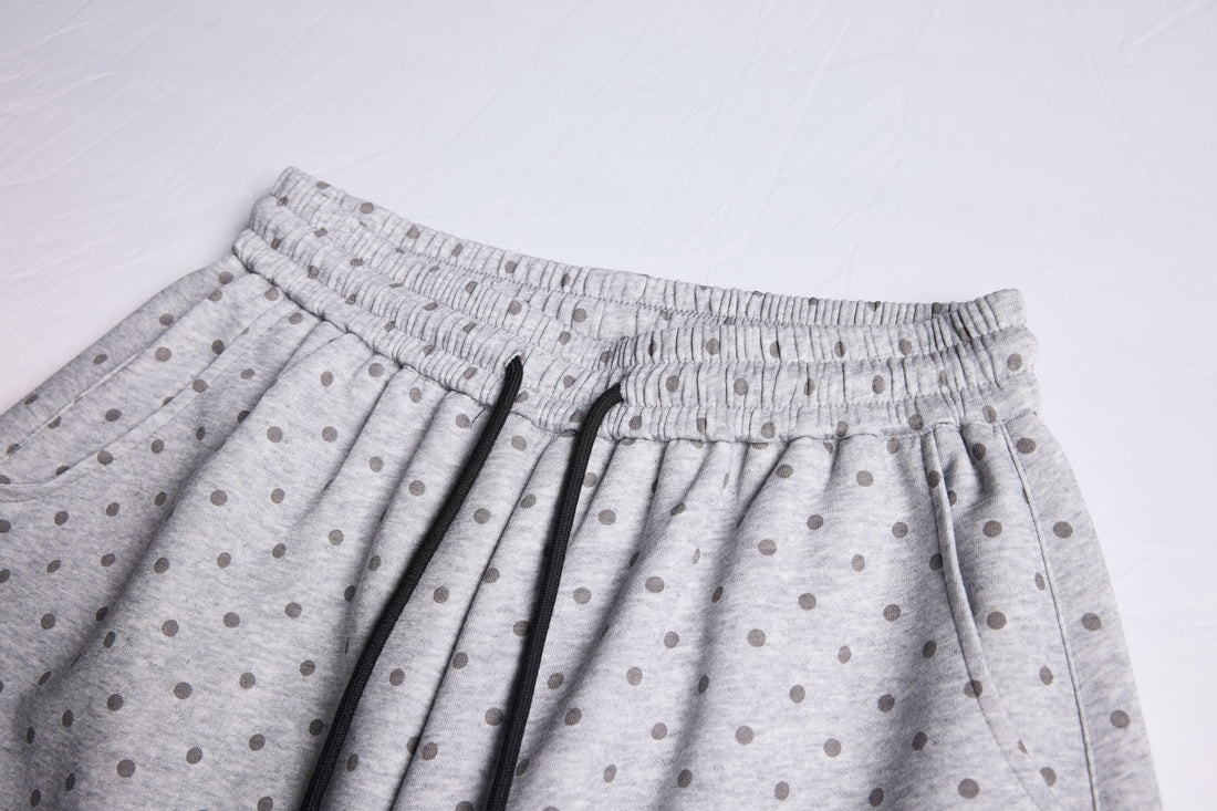3-6-5.shop Polka Dot Wide-Leg Sweatpants