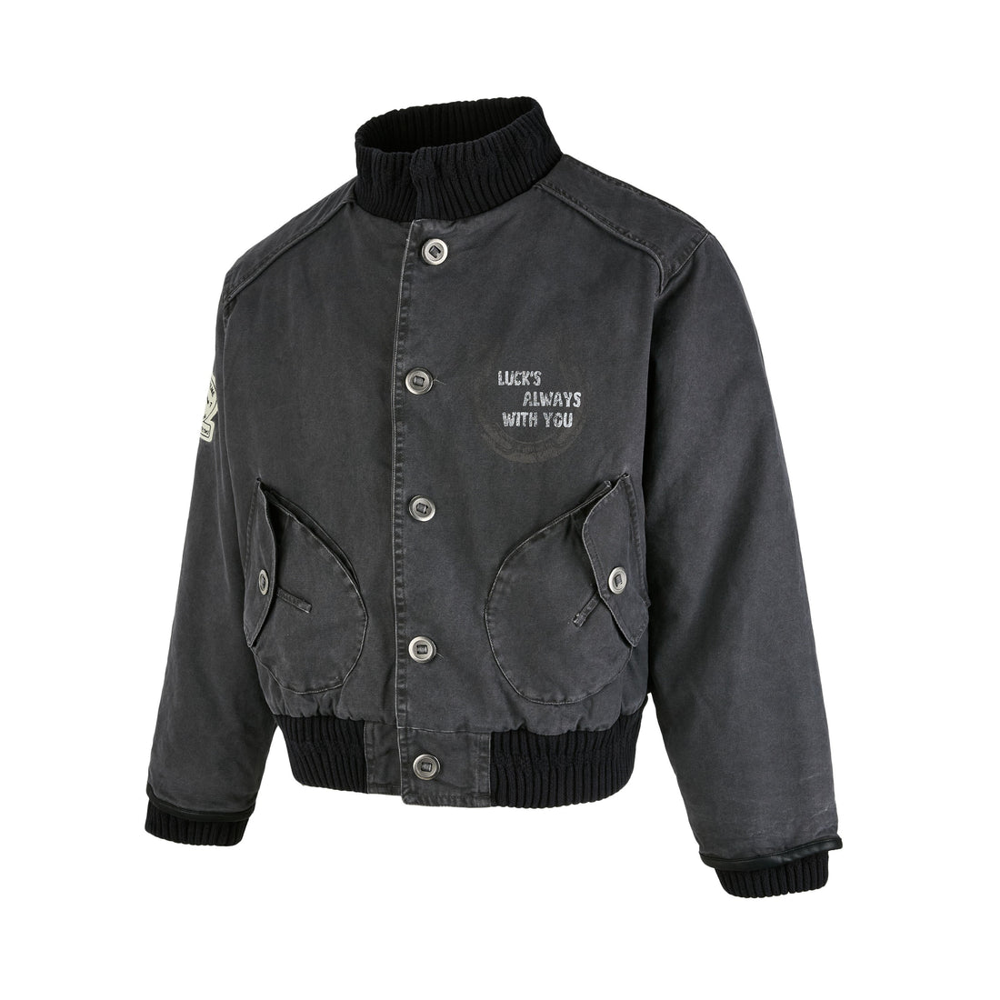 3-6-5.shop Vintage Washed Varsity Jacket